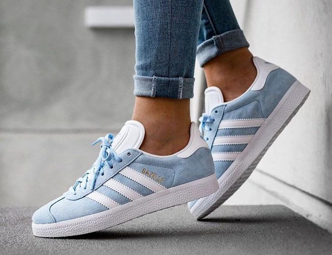 adidas gazelle femme bleu clair